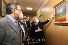Торжественное открытие галереи картин  известных казахстанских художников состоялось в КазАТУ